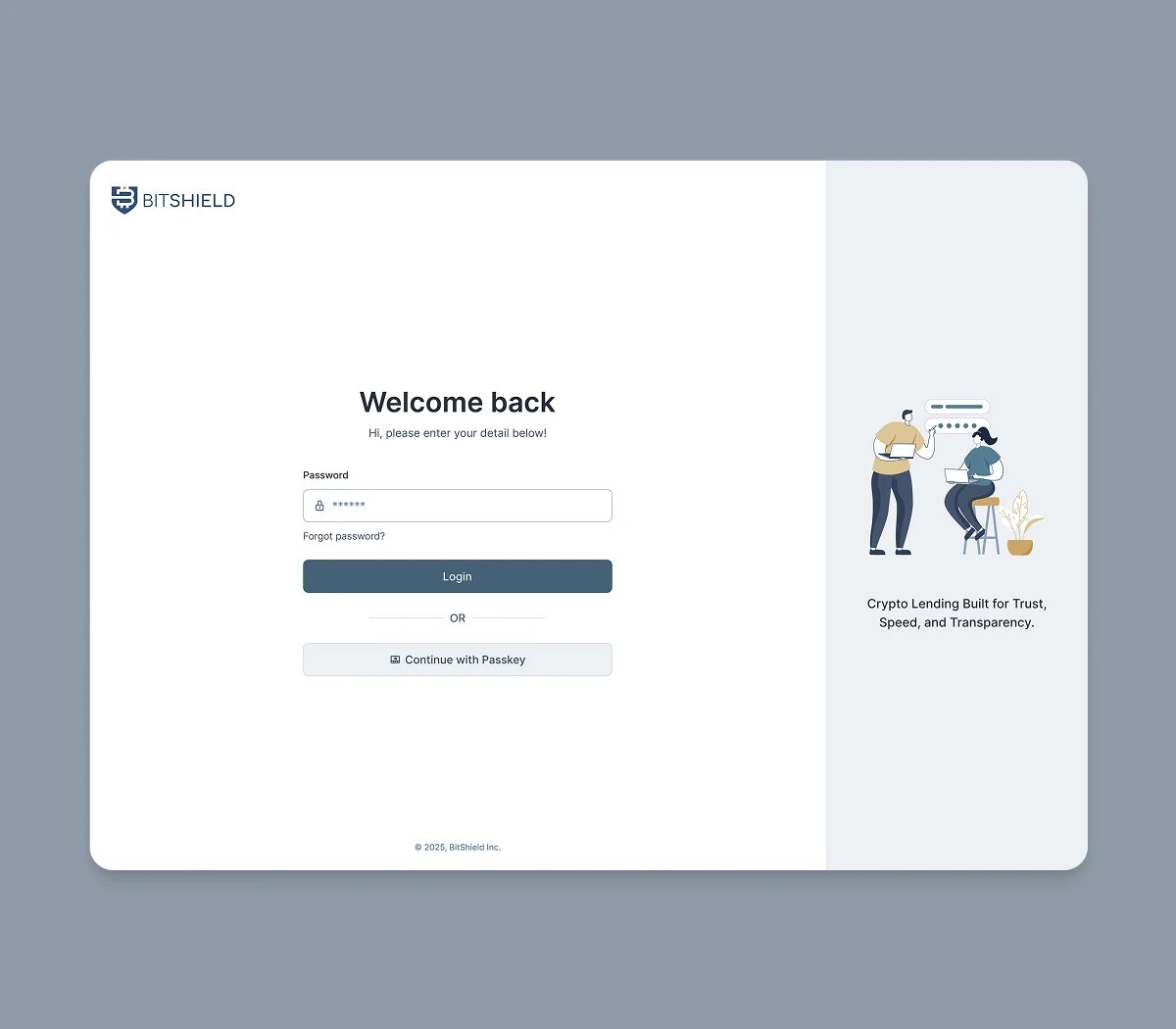 BitShild crypto platform design