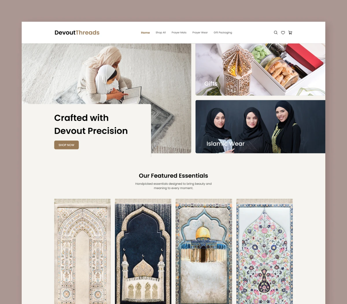 Devout ecommerce shop design