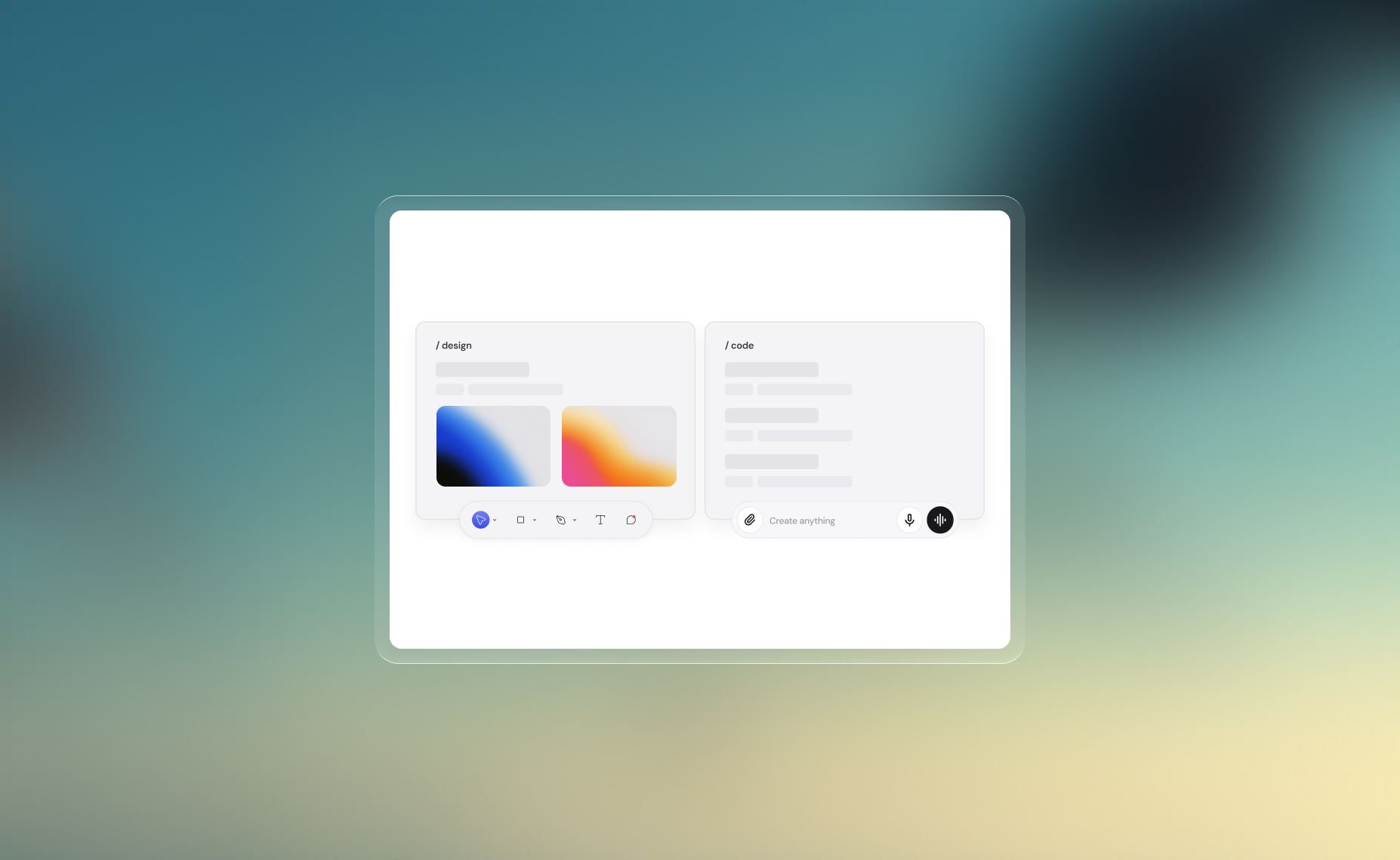Vibe coding agency showing design and code built together